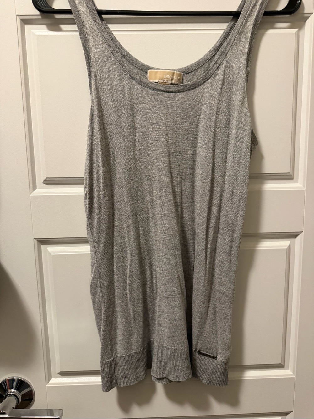 MICHAEL Michael Kors Light Gray Knit Sleeveless Tank